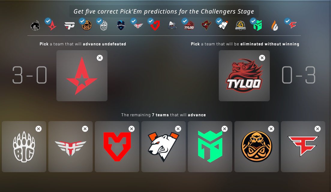CodJumping's tweet image. Blessing The timeline with good pick ems #Csgo #PGLMajor #pickems