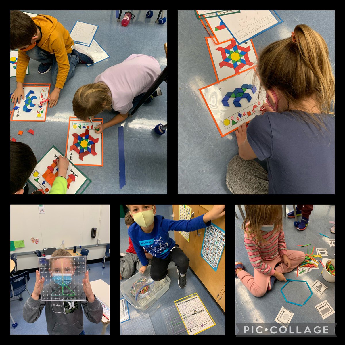 MrsBallinger1's tweet photo. Having fun exploring 2D shapes in a variety of centres. #persistence #SpacialReasoning @SilverSpryycbe https://t.co/xodAoD6cHf