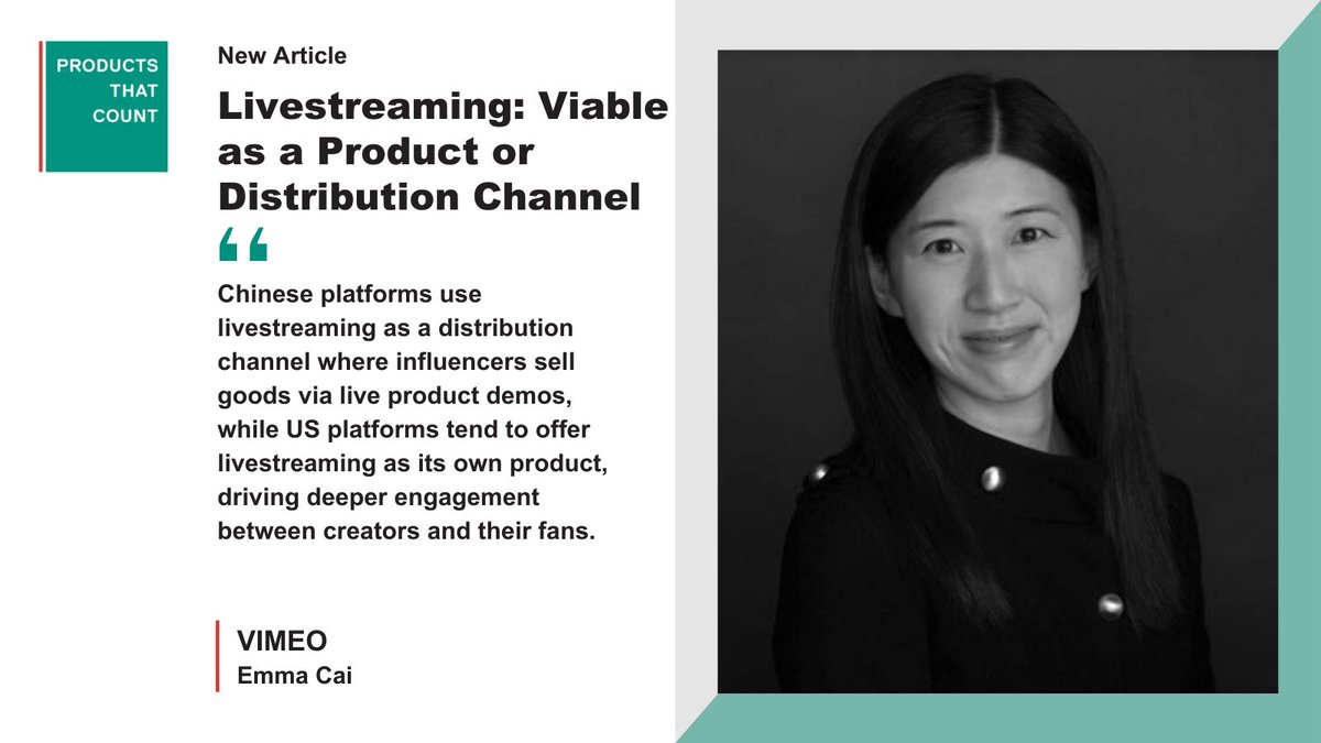 ProductsCount's tweet photo. Is livestreaming more viable as a product or as a distribution channel?? Read the latest #article written by @Vimeo Product Lead @emmacai8.
Livestreaming: Viable as a Product or Distr... https://t.co/VRP4MUkNjq @ProductsCount! #livestreaming
#distributionchannel
#liveshopping https://t.co/aaPUOXLMbL