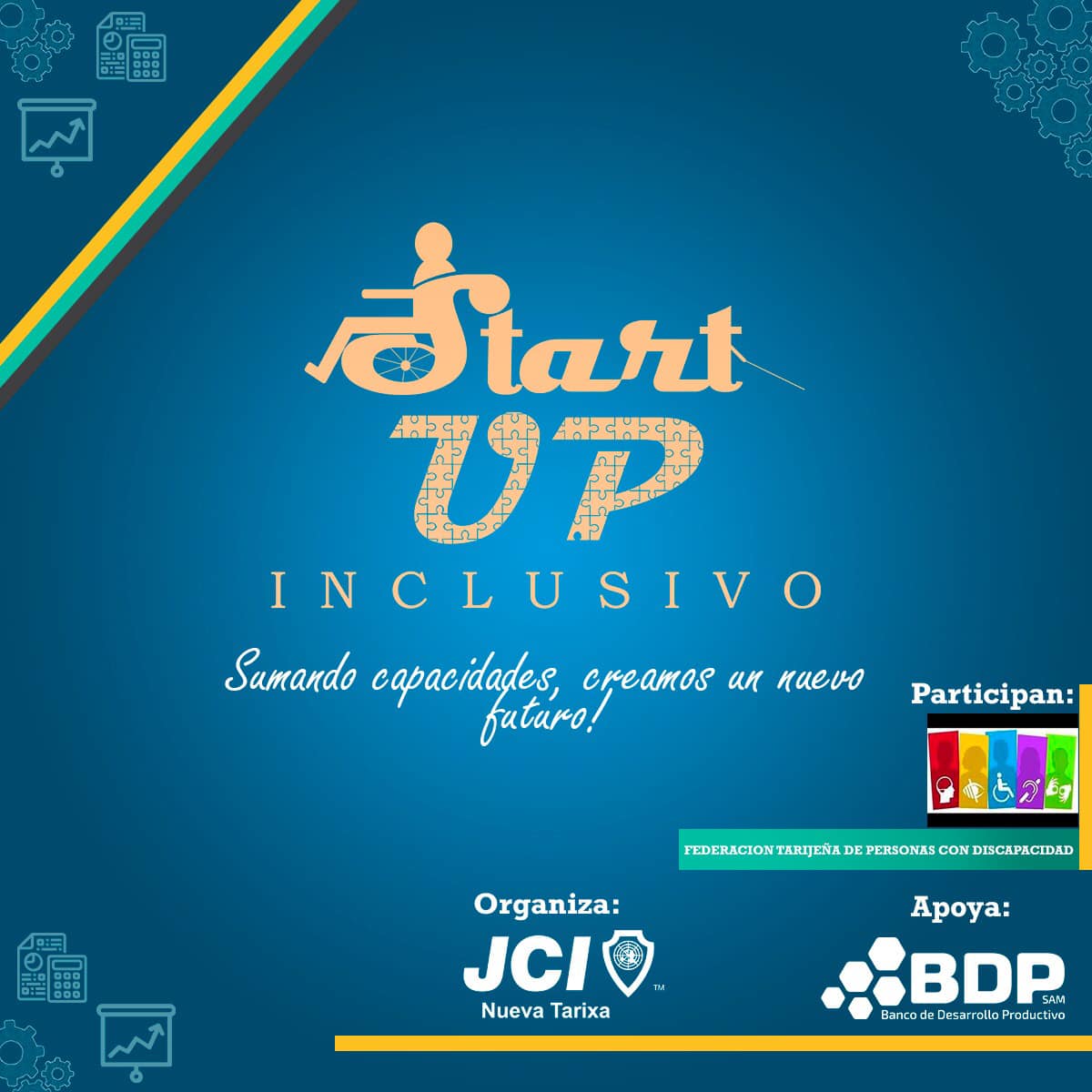 JCIBolivia2021's tweet photo. La JCI NUEVA TARIXA apuesta que todas las personas sin importar su condición pueden emprender, y para ello trabajamos con personas con capacidades distintas y grupos vulnerados, para mejorar su bienestar económico y social.

#JCINuevaTarixa
#Gestión2021
#creciendoconimpacto https://t.co/qhZJx9YJvp