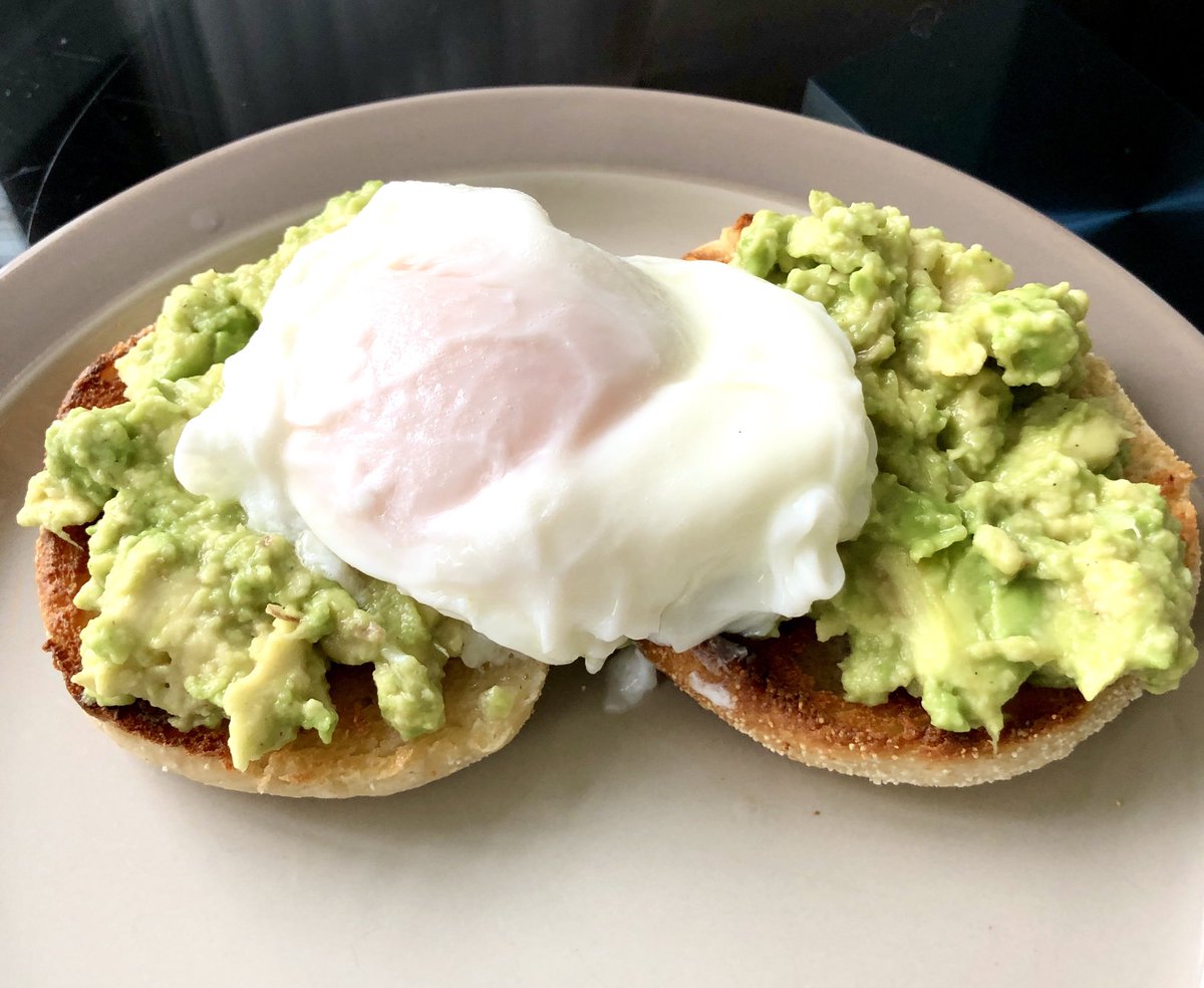 jennkicks8's tweet photo. I experimented today and came up with the a poached egg mashed  #Avocado muffin. All #glutenfree and the #eggs were perfect. Surprisingly good for a gluten free meal. I want another! #brunch #homemade #Cooking #food https://t.co/AoJfYj5nAj