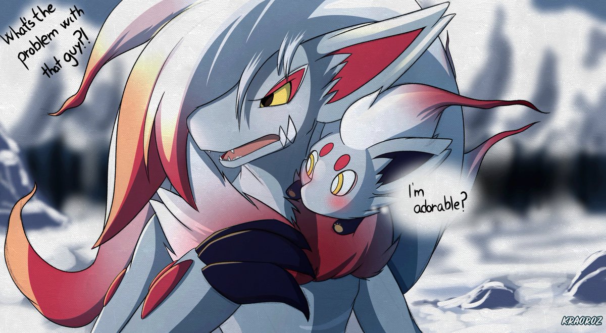 Zoroark is still a complete badass and Zorua the cutest uwu #zorua #zoroark  #hisuianZoroark #hisuizorua #PokemonLegendsArceus #ゾロア, image size:1200x660