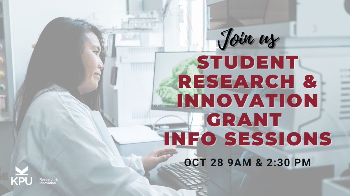 We are holding info sessions on Oct 28 to answer any questions you may have about the Student Research and Innovation Grant. No registration is required! 

Join us on Zoom using the links below:

9 AM: bit.ly/3plIqtH
2:30 PM: bit.ly/3DUNVDI