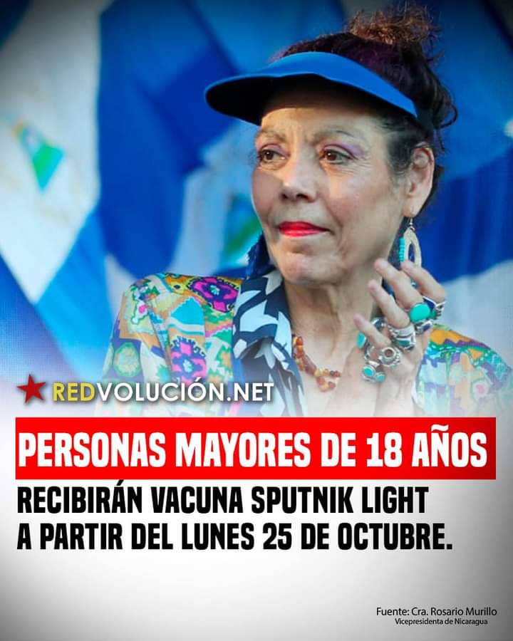 Estamos con un Gobierno preocupado por la Salud de su Pueblo! Se ha anunciado el inicio de vacunación para mayores de 18 tenemos vacunas para todas las Edades ✌❤🖤2️⃣
#VacunandonosPuebloQueVence 
#OctubreVictorioso 
#LeonRevolucion