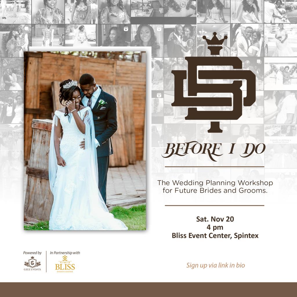 GeezEvents's tweet image. Our next wedding planning workshop is happening on SATURDAY, 20th November. Click the link in our Bio to reserve your seat If you're a future Bride and groom looking to have a stress free planning process. 

Click the link in our Bio now to register or call 0504787828.
