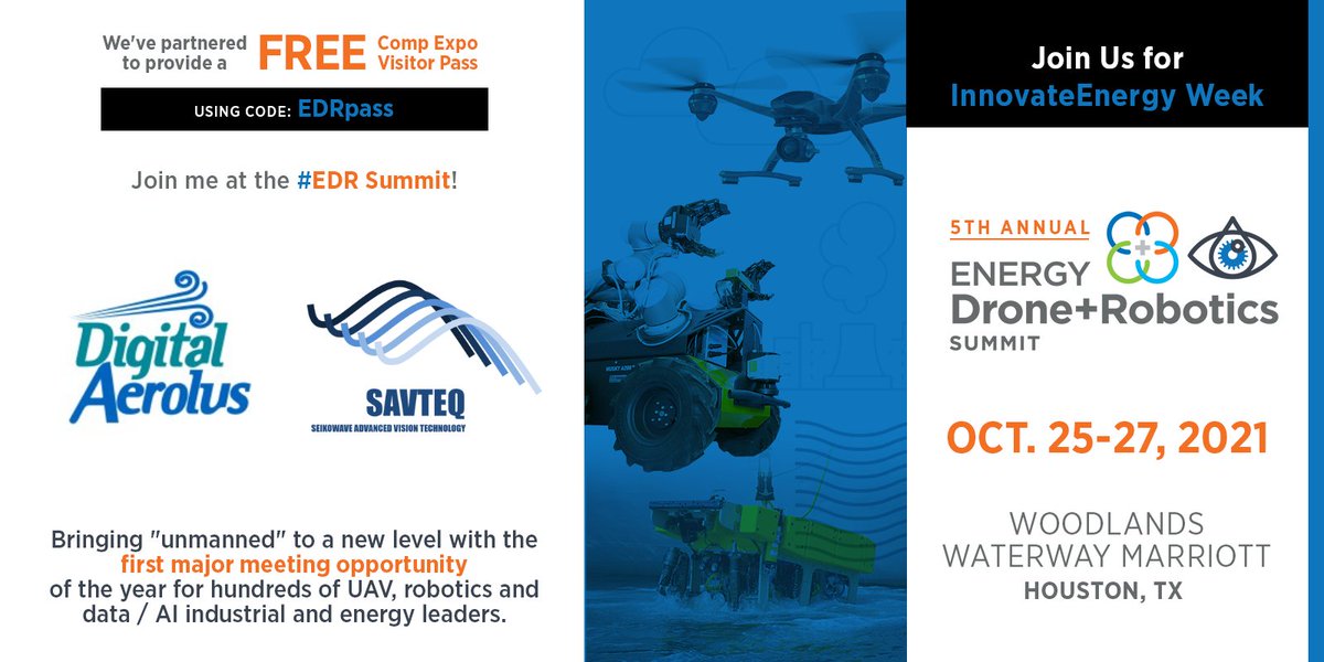 Digital Aerolus will be exhibiting with the Aertos 130IR at #EDRSummit from October 25-27! Use the code EDRpass to receive a free Comp Expo Visitor Pass, and make sure to come see us at Booth 213.
#drone #uav #industrial #technology #innovation #americanmade