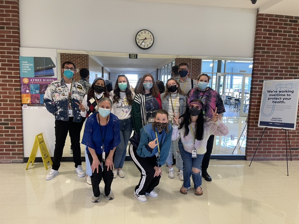 MissDFoley's tweet photo. Decades Day from some of the 7th Grade team! @7thGradeMPMS https://t.co/1FWRIPD4cG