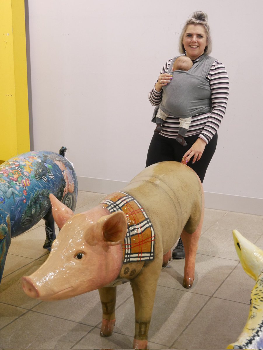 smhbasingstoke's tweet photo. Our beauties have raised over £3k & are off their new homes 😍 FlowerPowerPig was bought by @ZoeMcLaren73 but did you get one of our others? 👏👏👏👏 to the fabulous artists Rachel Davis, Samantha Emmons, Catherine Knighton and @bcot students #HantsHogs #BasingstokeFinest https://t.co/AgAktk4G2Y