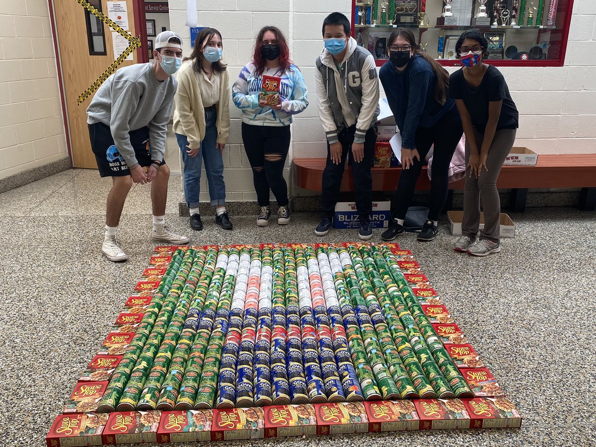MHSCanDoIt's tweet photo. Our first ever practice build is a success!! Thanks to everyone at MHS we got more than enough cans and next week we will be off to the competition!! https://t.co/nnzGqSNU5b