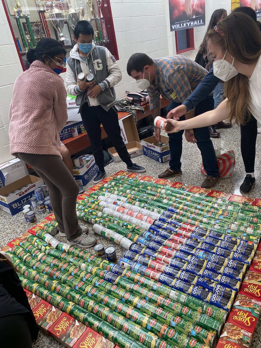 MHSCanDoIt's tweet photo. Our first ever practice build is a success!! Thanks to everyone at MHS we got more than enough cans and next week we will be off to the competition!! https://t.co/nnzGqSNU5b
