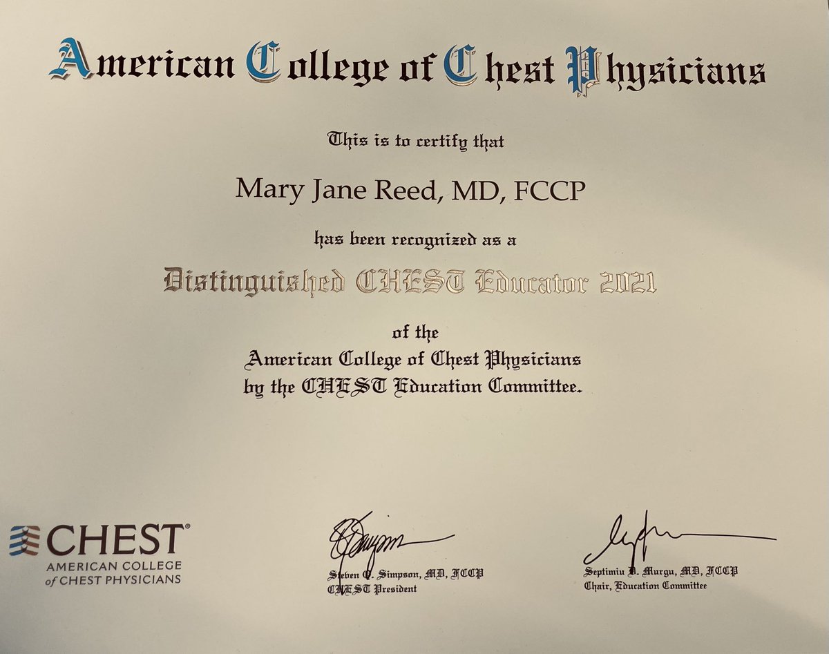 #CHEST2021 Honored and proud to be part of this organization. Congratulations to ⁦@LSJohnsonMD⁩