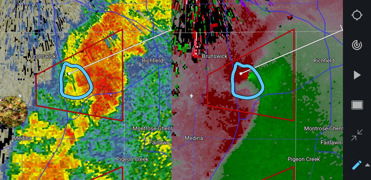 TORNADO WARNING! Tight rotation moving east toward Richfield. Get to your safe spot Medina and Northern Summit Counties! #ohwx