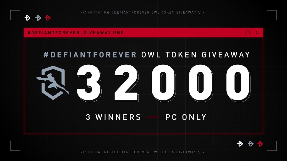 Toronto Defiant (@torontodefiant) on Twitter photo 🎉GIVEAWAY TIME🎉
We are celebrating 3 years of Defiant this week and we want to treat 3 of YOU to 32,000 OWL Tokens for PC! Enough codes to get EVERY Defiant skin & be #DefiantForever 😌
RT & Like this Tweet
Follow <a href="/TorontoDefiant/">Toronto Defiant</a>
Reply with your favourite memory with Defiant 🎉GIVEAWAY TIME🎉
We are celebrating 3 years of Defiant this week and we want to treat 3 of YOU to 32,000 OWL Tokens for PC! Enough codes to get EVERY Defiant skin & be #DefiantForever 😌
RT & Like this Tweet
Follow <a href="/TorontoDefiant/">Toronto Defiant</a>
Reply with your favourite memory with Defiant
