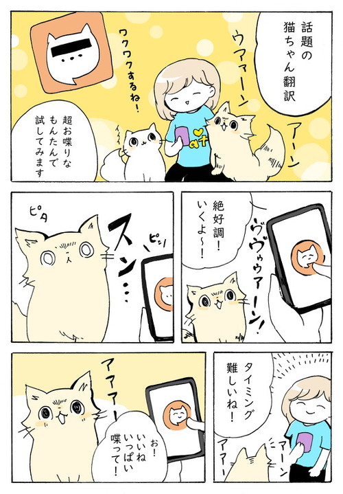 ネコ語翻訳アプリを愛猫に試そうとしたら…… 切ないネコあるあるを描いた漫画にうなずきが止まらない https://t.co/iQd3FsQQLn @itm_nlabより 