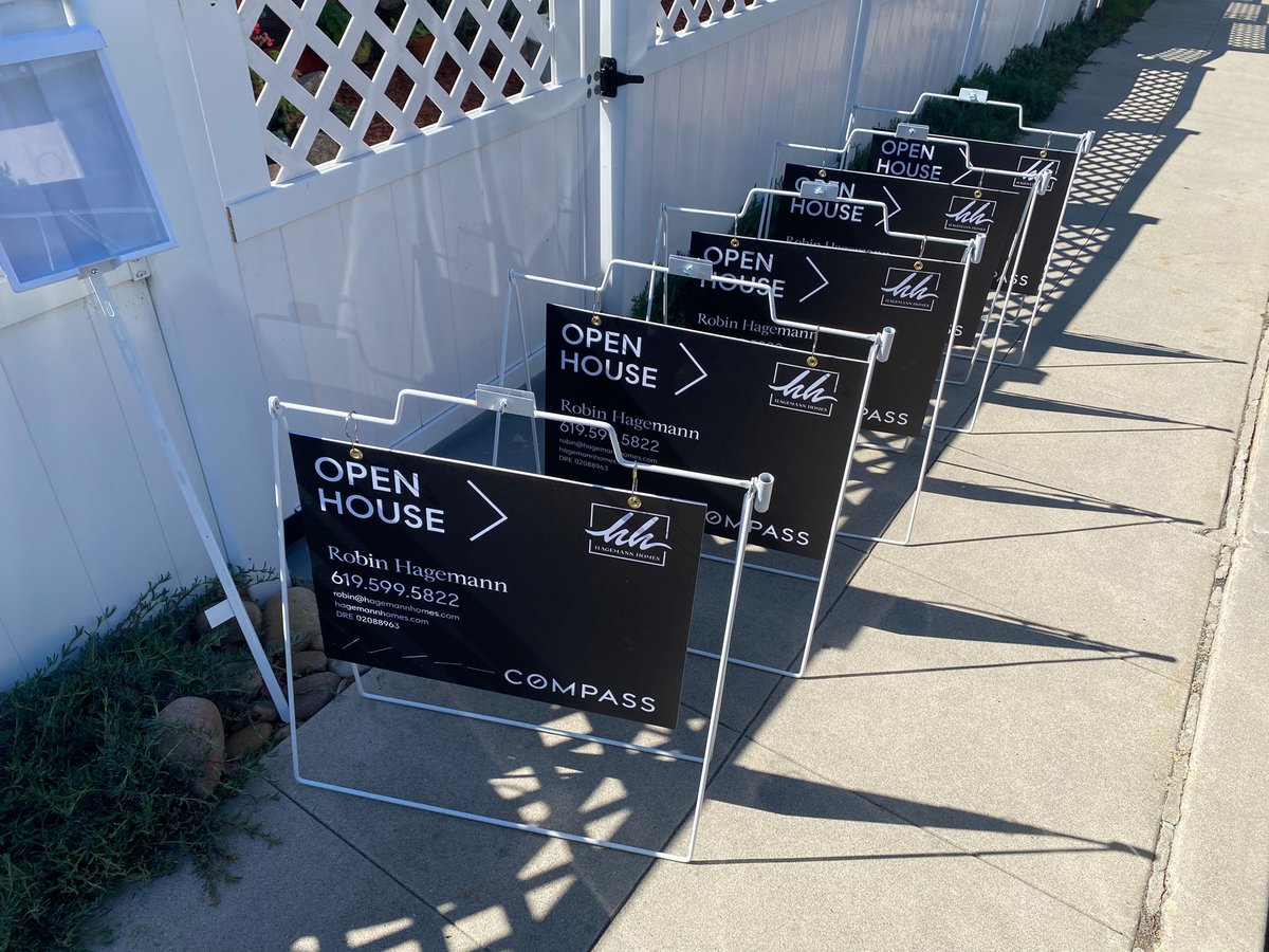 Hagemann85's tweet photo. The signs are ready! Open house this weekend at 3764 Avocado Blvd, La Mesa, CA 91941. Stop by and see me. https://t.co/pD8QwPhFOr