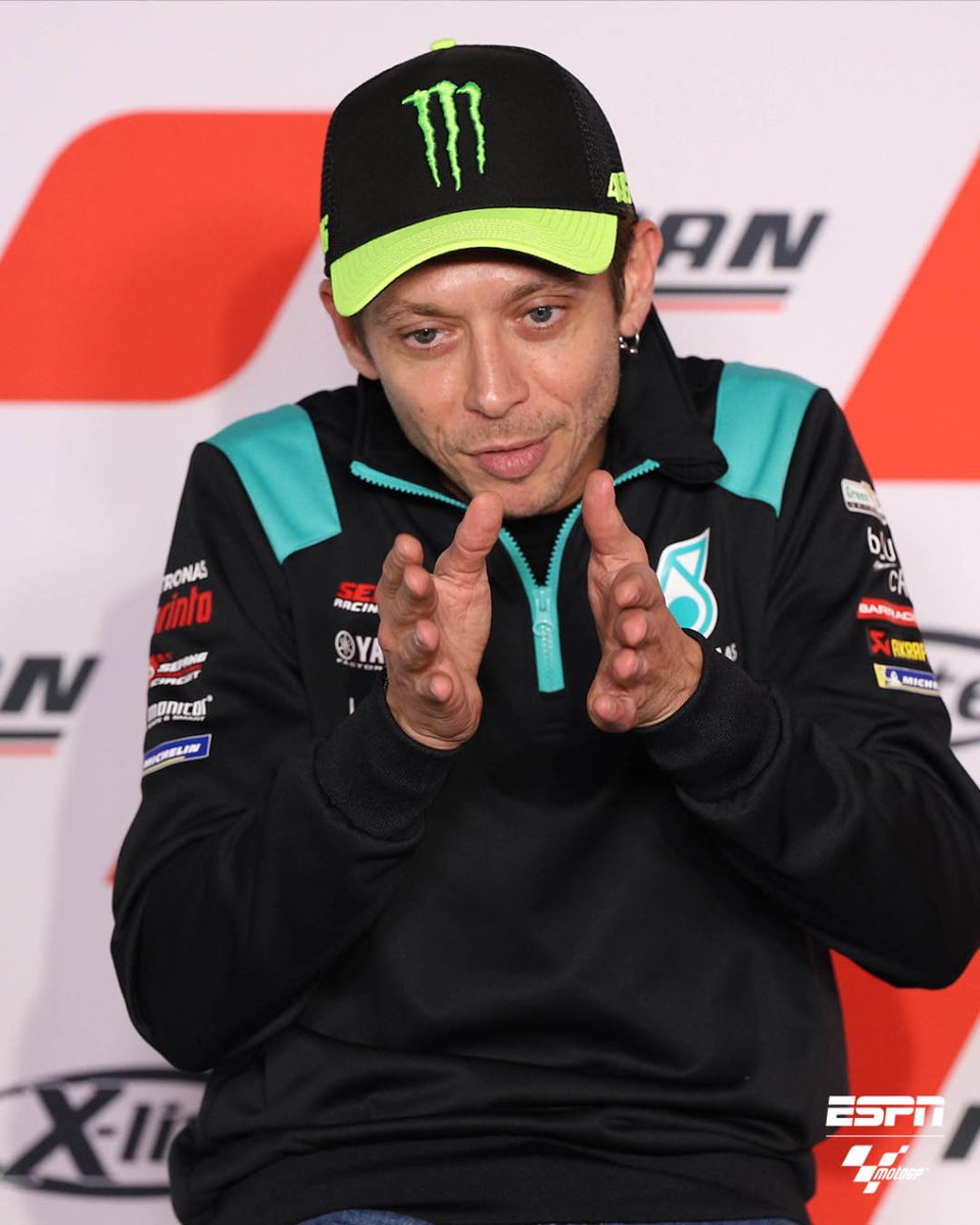 MotoGP_ESPN's tweet photo. #MotoGPxESPN Lo que lo vamos a extrañar... 💛 

¡Dale un RT a @ValeYellow46 para que sienta el apoyo del público latinoamericano en su última función en #Misano! 

#GrazieVale https://t.co/Yzk9RcCVuI