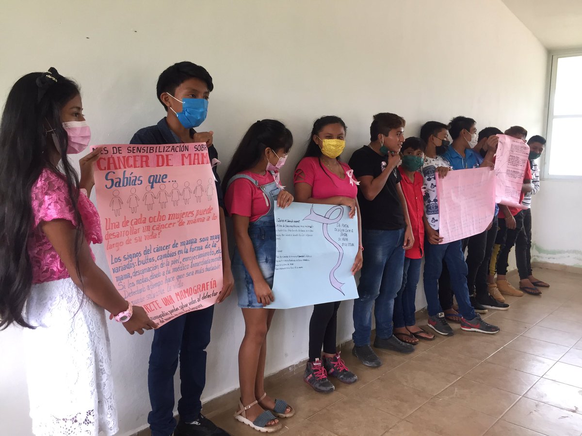 FNERRRYUC's tweet photo. Estudiantes de la escuela preparatoria Telebachillerato “Felipe Carrillo Puerto” realizan exposiciones acerca del Cáncer de Mama, enfermedad que ha arrebatado muchas vidas de madres de familia.
#cancerdemama #Tiholop https://t.co/8IL5DYgXX8