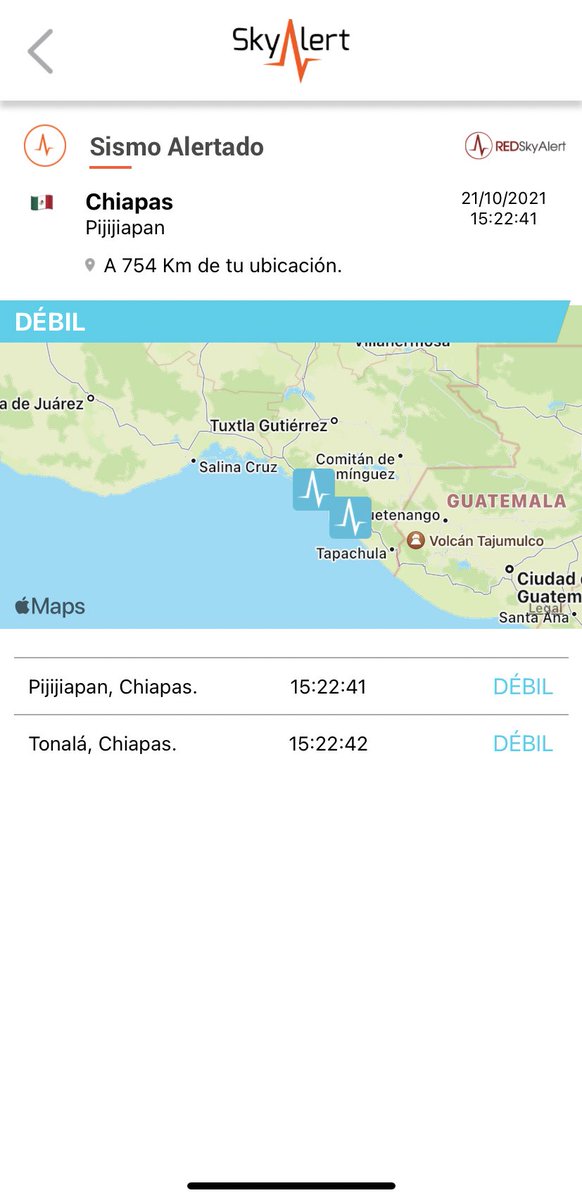 SkyAlertMx's tweet photo. Sismo magnitud 4.6 ubicado a 50 km al suroeste de Arriaga, Chiapas.

Detectado por @REDSkyAlert con intensidad «débil» en zona del epicentro por foco a 86 km de profundidad.

#LaAlertaConfiable https://t.co/CK82nqjwNM
