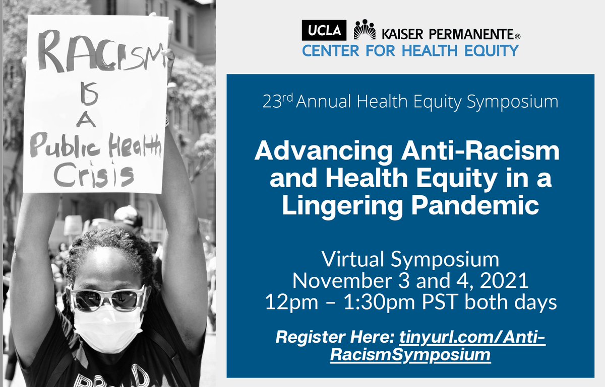 SmartAirLA's tweet photo. Honored to join leading experts to share how data can fight racism/advance health equity at the #UCLAKaiserPermanenteCenterforHealthEquity Symposium on 11/3 and 11/4. Come join our discussion. 
https://t.co/WWova1zM2f
#antiracism #healthequity #data4good #fightasthma @smartairla https://t.co/jcfDbTS72A