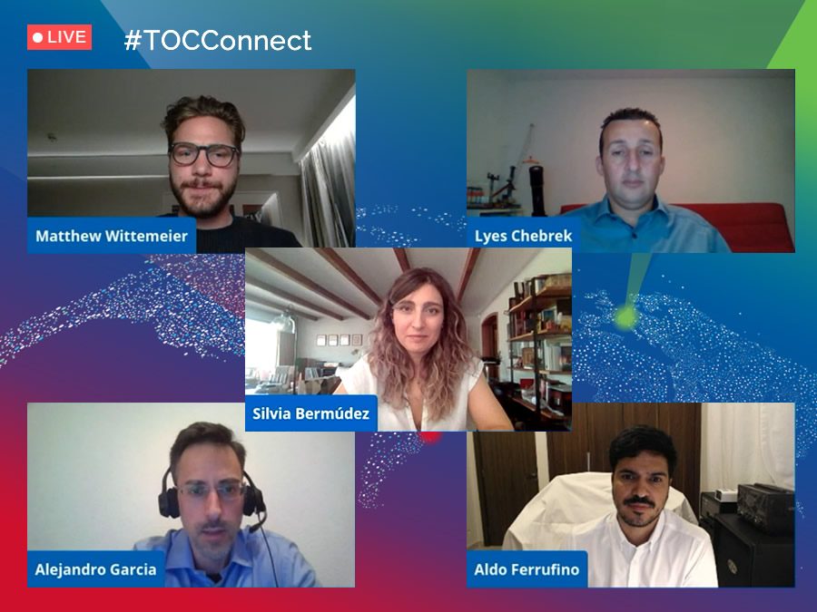 mundomaritimo's tweet photo. Y con Ronda de Q&A se da cierre a sesión "Transforming Port Operations" y primera semana de #TOCConnect junto a Lyes Chebrek #PortDNA Alejandro García @Kalmarglobal Aldo Ferrufino @aidriversltd Matthew Wittemeier @inform_software y Silvia Bermúdez de @Ausenco #kudos @TOCWorldwide https://t.co/KPU7VTBilE