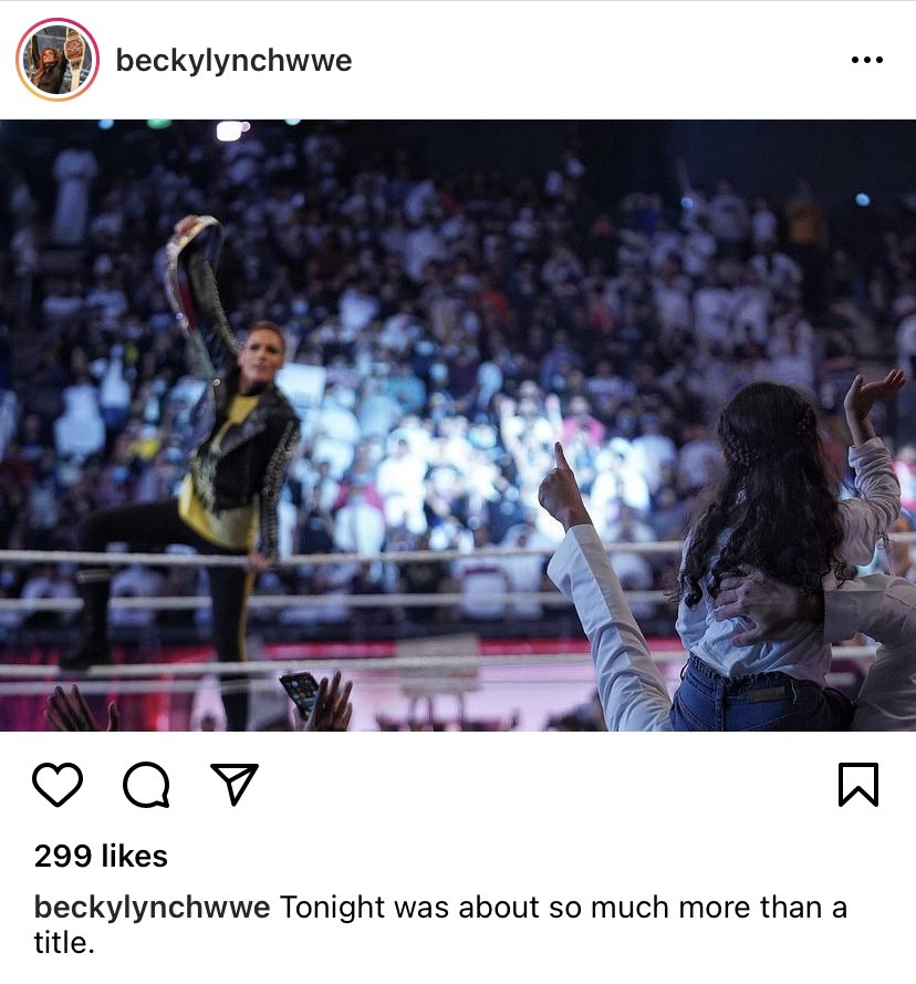 Becky Lynch Posts Heartfelt Message After Historic WWE Crown Jewel 2021 Match 1