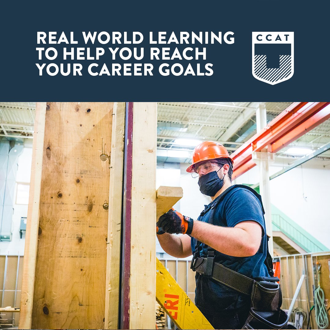 the_ccat's tweet photo. ‘Real World Learning’ is the key to success when it comes to your career as a tradesperson. The CCAT has continuous enrollment for all programs. Check out what’s available now: https://t.co/SewSd7qQdg
#learn #career #skills #goals #levelup #future #construction #theccat https://t.co/ZA9qEehLd4