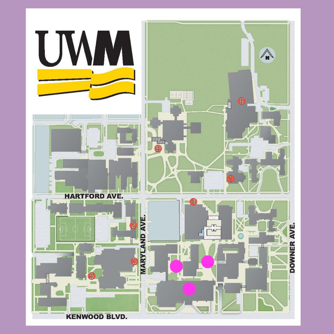 Uw Milwaukee Campus Map Uwm Wrc On Twitter: "The Pink Dots Indicate The Public Areas On Campus, Which Means Anyone From The Community May Exist In These Spaces. The Most Common Public Areas Include The Student Uw Milwaukee Campus Map Uwm Wrc On Twitter: "The Pink Dots Indicate The Public Areas On Campus, Which Means Anyone From The Community May Exist In These Spaces. The Most Common Public Areas Include The Student