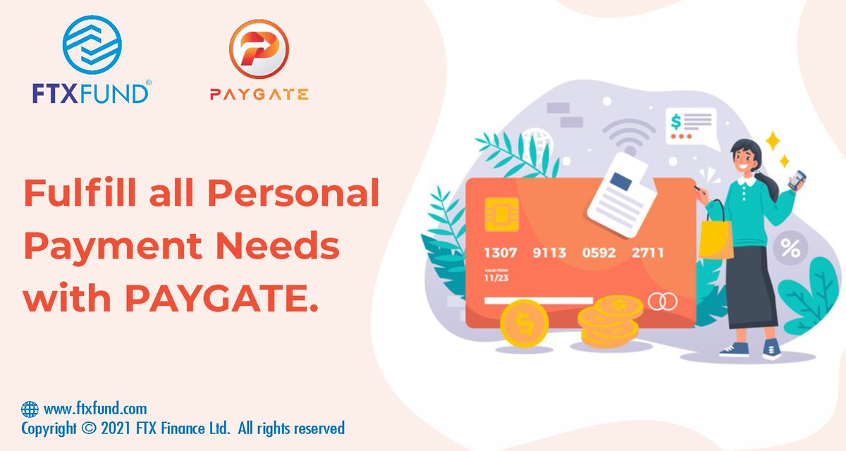 FTX FUND PayGate is a one stop shop for all personal payment needs. The PAYGATE product will combine advanced global payment processing capabilities with a simple to use debit card that is accepted at millions outlets worldwide and can be funded with cryptocurrency.

#FTXF #BSC
