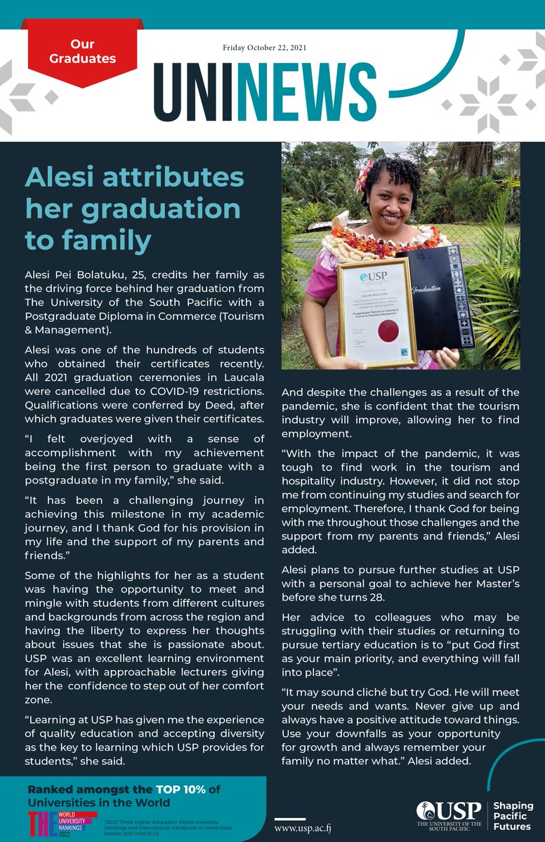 The University of the South Pacific tweet media