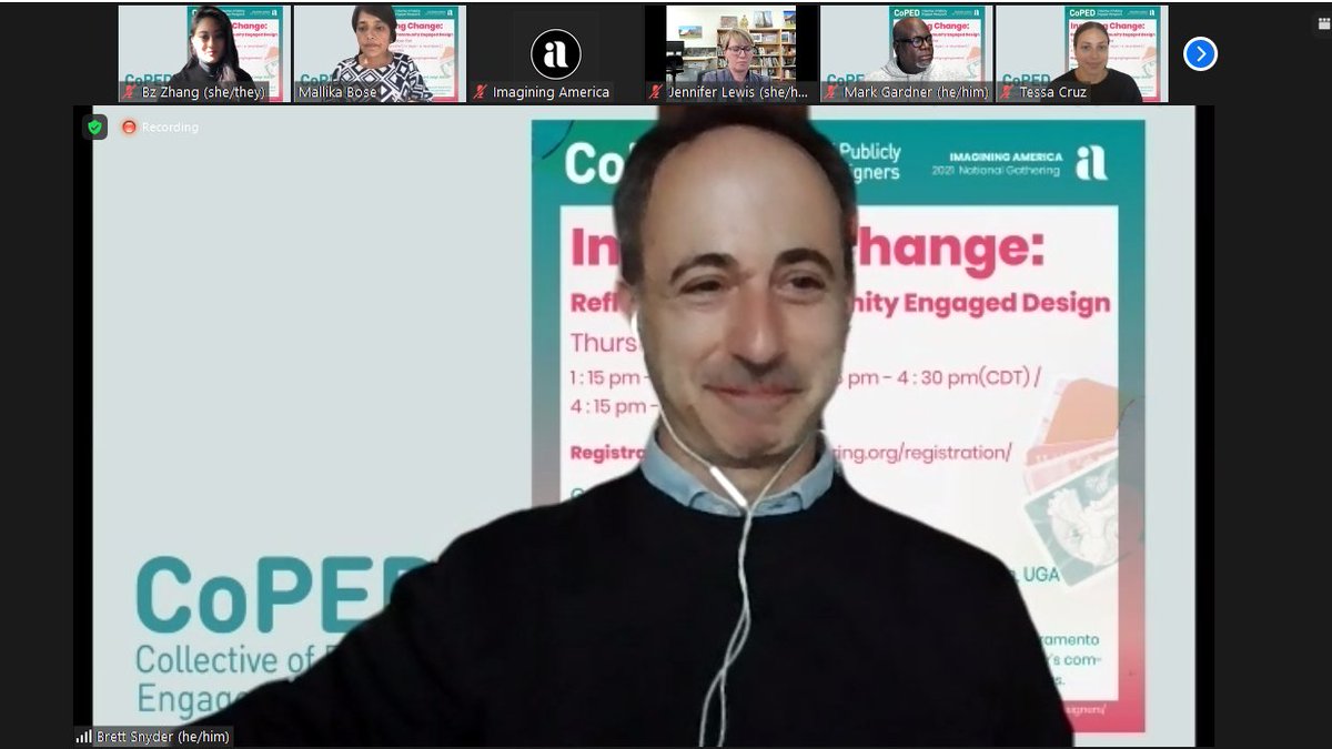ImaginingAmer's tweet photo. In true IA fashion, panelists of the #iaGathering2021 Inspiring Change forum shared their stories of resilience shaped by the pivot in design practices brought about by the pandemic, from engaging with people virtually to learning to slow down at a new rate of capabilities https://t.co/uRfRa9fpuh