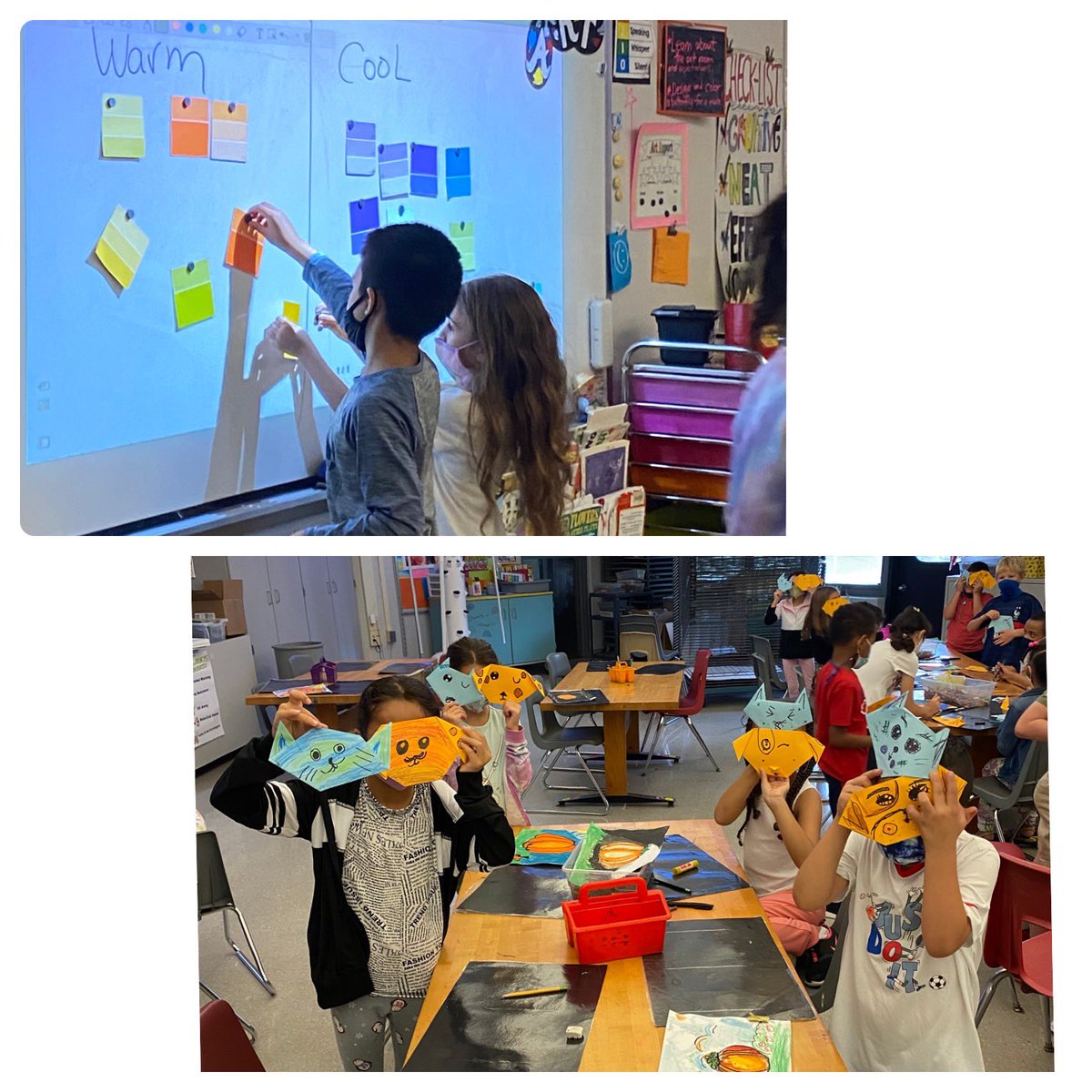 Anna Bitzinger (@annabitzinger) on Twitter photo Gr 2 ss learned that colors have temperature and can help describe emotion. Ss applied cool and warm colors to their pumpkin still-life paintings. We also explored the art of folding paper by creating origami “cool cats” and “hot dogs”. <a href="/PleasantLakeEl/">Pleasant Lake Elementary</a> <a href="/WalledLkSchools/">Walled Lake Schools</a> Gr 2 ss learned that colors have temperature and can help describe emotion. Ss applied cool and warm colors to their pumpkin still-life paintings. We also explored the art of folding paper by creating origami “cool cats” and “hot dogs”. <a href="/PleasantLakeEl/">Pleasant Lake Elementary</a> <a href="/WalledLkSchools/">Walled Lake Schools</a>