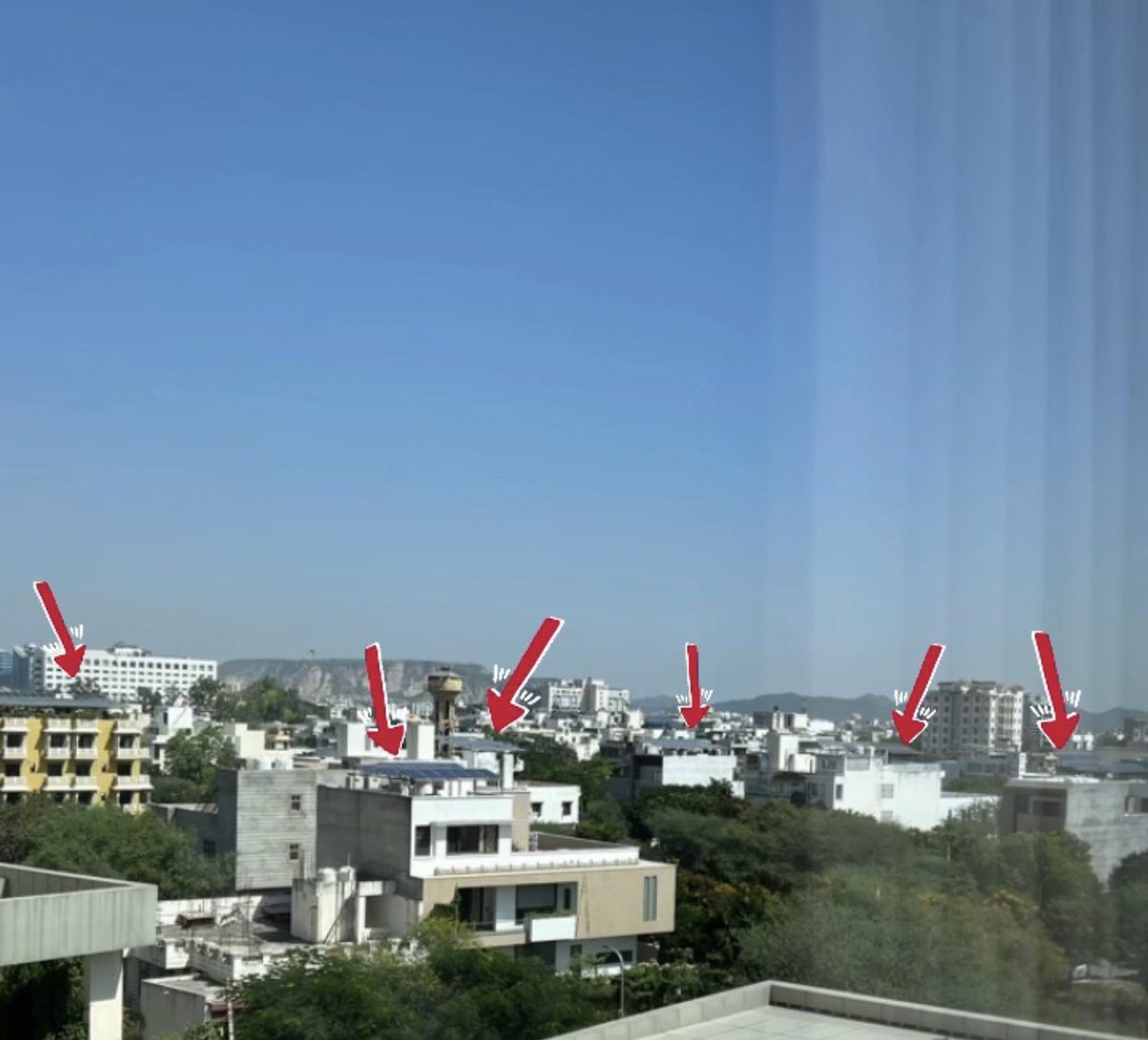 sidpatankar's tweet photo. Was amazing to see all these houses in the neighbourhood with solar panels on their roofs. Very impressed #Jaipur! Well done! And hope there are a lot more where those came from across the city. SVP #sunsetmusings #solarenergy #solarpanels #renewableenergy #EQAdventure https://t.co/LhwNZZseji