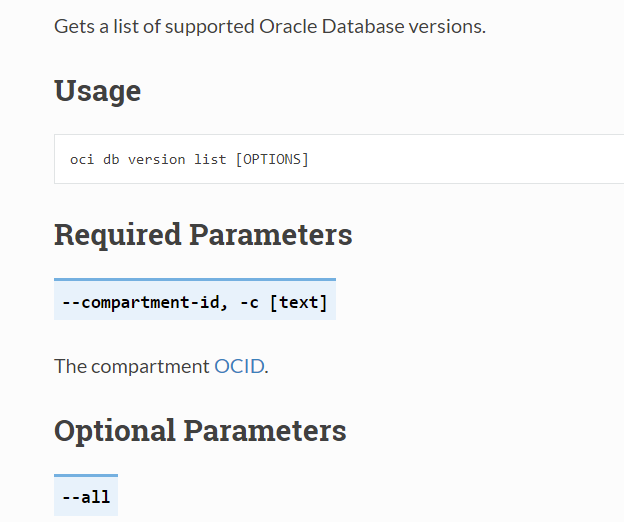 CloudDude_'s tweet photo. Why the heck do I need a compartment id to list of supported database versions in OCI
😬
#Oracle #OCI #OCIcli #cloudDB https://t.co/xf7VLZGjJn
