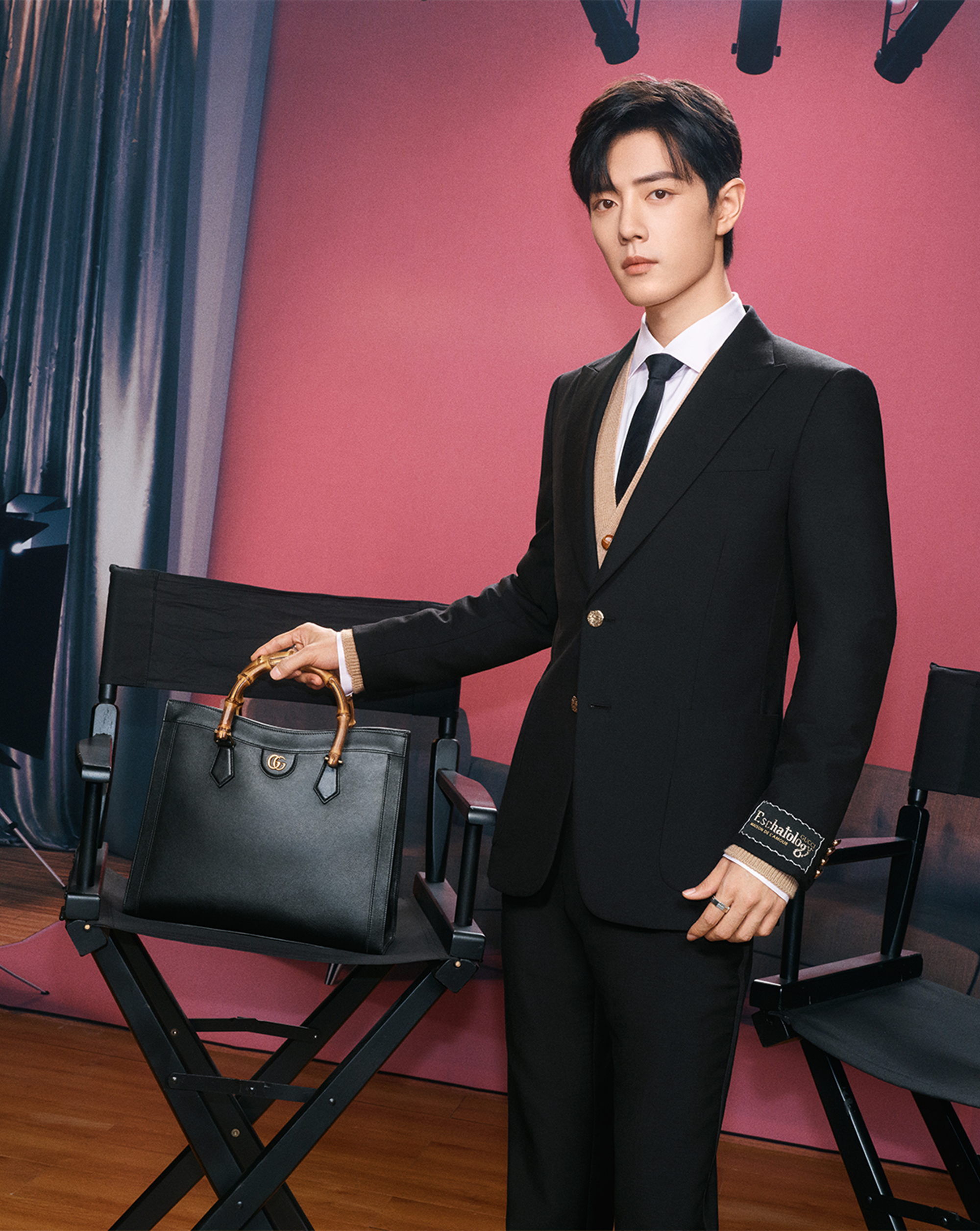 gucci on X: Global Brand Ambassador #XiaoZhan appeared in a #GucciCruise23  sartorial look alongside Gucci Savoy luggage from the #GucciValigeria  collection. #GucciTailoring  / X