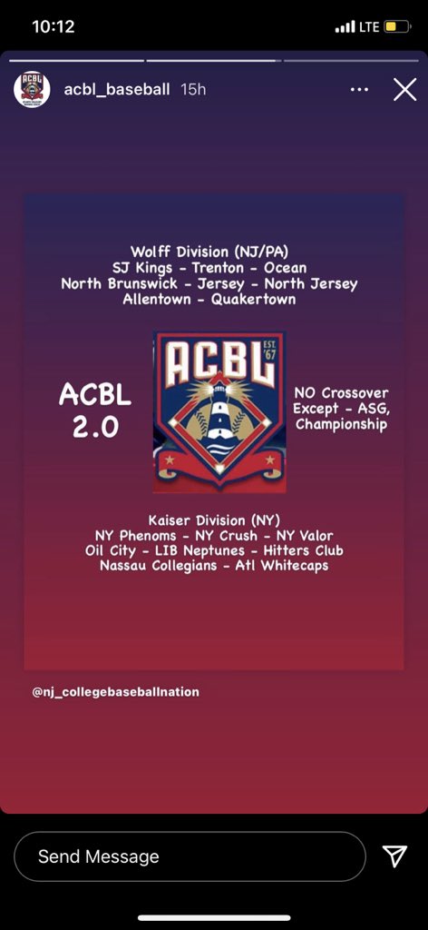 Happy to announce that Summer 2022 will be our inaugural season in the Atlantic Collegiate Baseball League. #acblbaseball #newyorkcrushbaseball #nycrushacademy