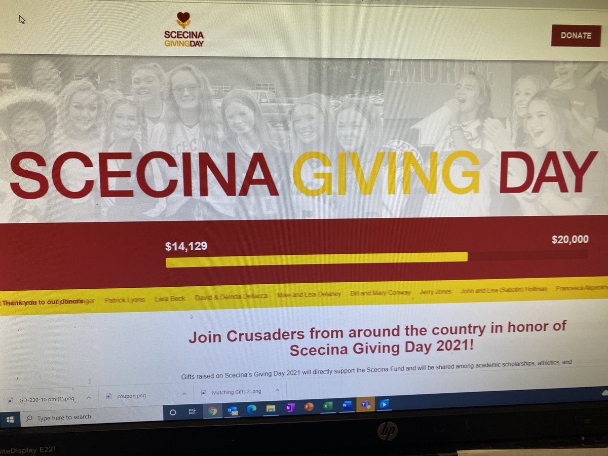BethAMurphy's tweet photo. It’s addicting watching the numbers go up. Let’s get to 160 donors. Any and all gifts help Scecina students! 
#scecinagivingday 

https://t.co/dZuDIpw5KM https://t.co/d72EeCpIBF