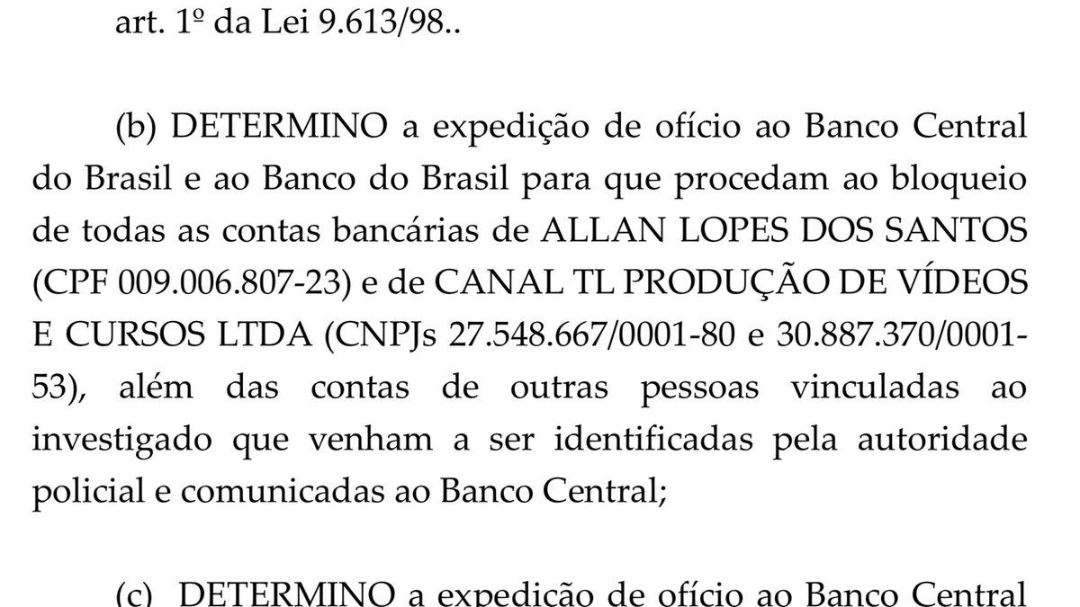 bernardokuster2's tweet photo. Delegada da PF do Alexandre de Moraes pediu ao Banco Central e ao Banco de Brasil o bloqueio de todas as contas do Allan dos Santos e da empresa Terça Livre. Isto é não só anular o cara, mas todas as famílias que dependem da empresa. Tudo isto por um crime inexistente. https://t.co/jKKHS2bmu3