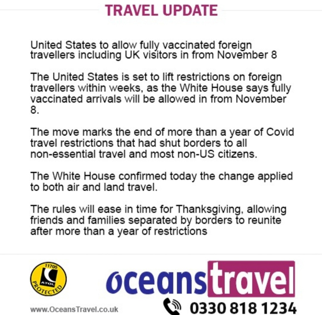 OceansTravel's tweet photo. Latest Travel News!
USA UK travel news just in. Follow and like Oceans Travel to get the latest and greatest travel news.
.

.
#travelagent #india #Travel #travelgram #news #uk #usa https://t.co/GqebtVxtF8