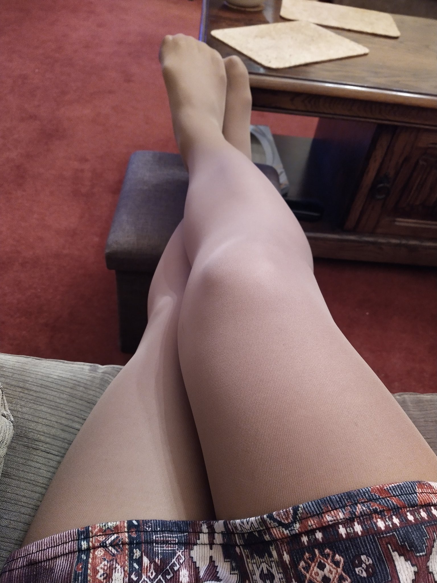 Legs in nylons discount
