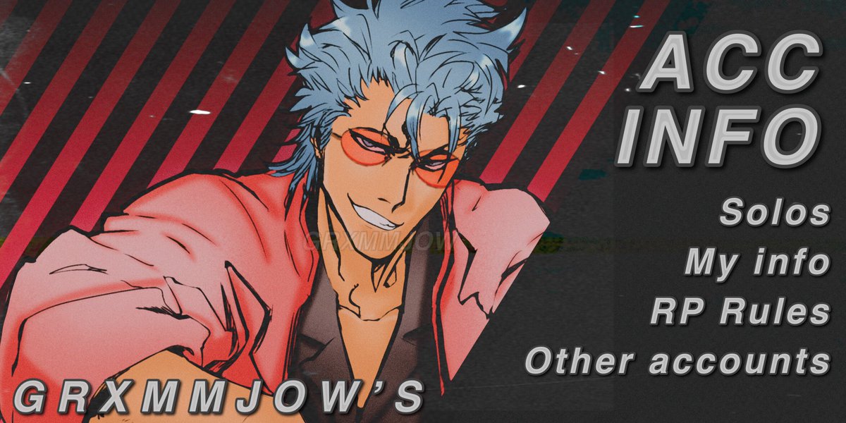 ⠀
⠀
⠀  ⠀  ⠀⠀ ⠀  ⠀ ⠀ | ♚ |
⠀
⠀ ⠀ ⠀ ❝... 𝙏𝙝𝙚 𝙤𝙣𝙚 𝙬𝙝𝙤 𝙧𝙚𝙢𝙖𝙞𝙣𝙨
⠀  ⠀ ⠀ 𝙨𝙩𝙖𝙣𝙙𝙞𝙣𝙜 𝙬𝙞𝙡𝙡 𝙧𝙚𝙩𝙪𝙧𝙣 𝙖𝙡𝙞𝙫𝙚....❞
⠀
 ⇢ #BleachRP | #GrimmjowRP | #MVRP | #LitRP | #Grimmjow |