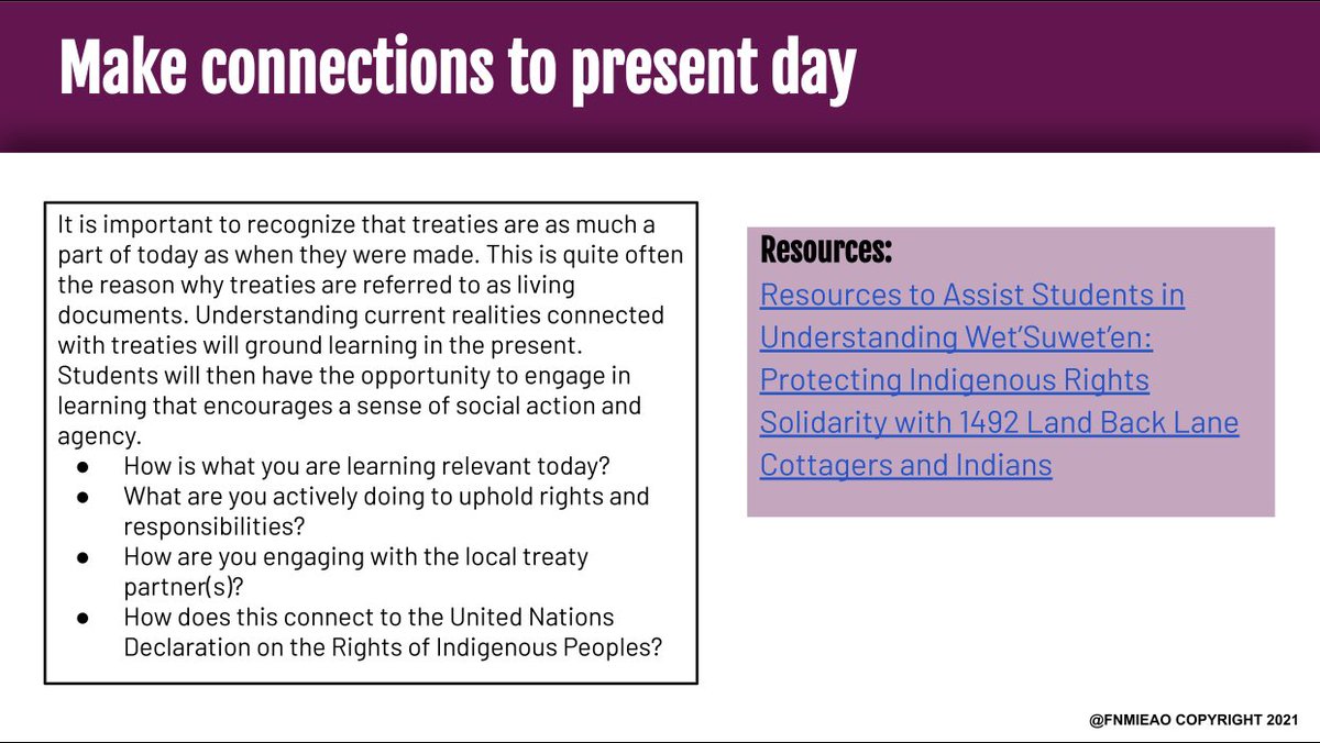 First week of November is #TreatiesRecognitionWeek in Ontario. Check out our guidelines for #TreatyEducation docs.google.com/presentation/d…