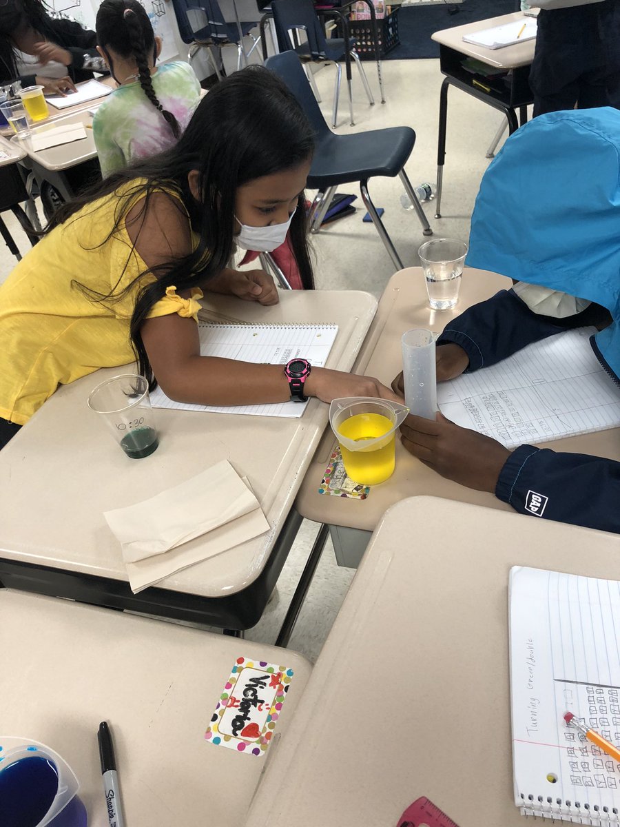 These mathematicians used food blue and yellow food coloring to explain the meaning of equivalent ratios! <a href="/kellyaoconnell/">Kelly O'Connell</a>