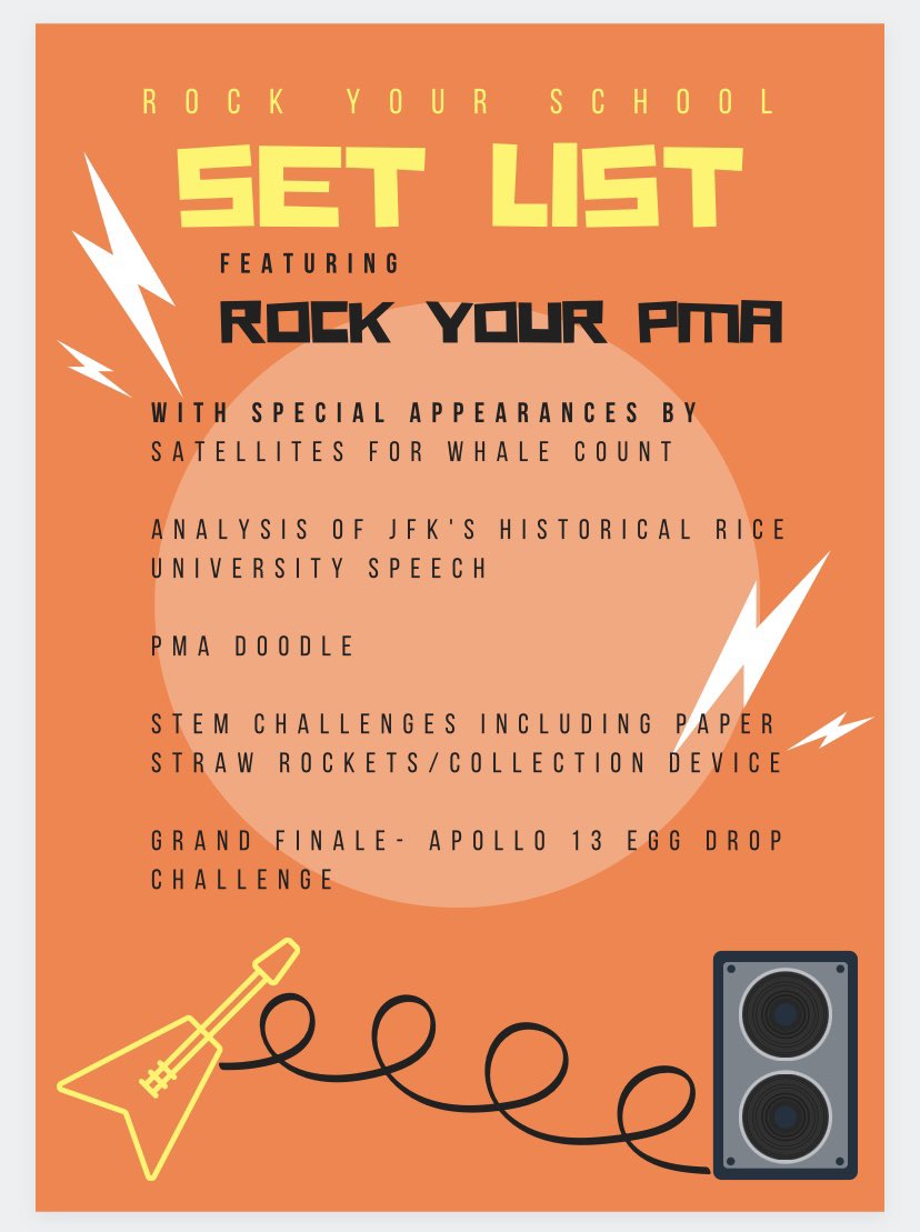 fifthandcoffee's tweet photo. #1 Each rockstar was given a “set list” booklet filled with all the activities for the day. This saved a ton of time transitioning throughout the day and gave them a keepsake. Cover created with free Canva templates. #ocpsRYS #ImpactCDL @KeenesCrossingE @West_OCPS https://t.co/hn6CiMoBzp
