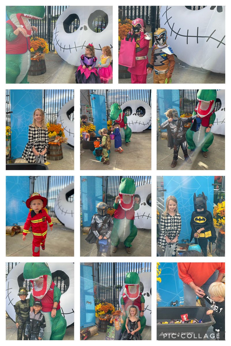 REX out here having fun with all the Trick-or-Treaters. And scaring a few of the younger ones also! #LowesHalLOWEen <a href="/shanejthompson/">Shane Thompson</a> @NXeloures27 <a href="/kplowery6b/">Kyle Lowery</a> <a href="/BlueTeam_R21/">Lowe’s Region 21</a> <a href="/BoltzBill/">Bill Boltz</a> <a href="/JoeMcFarland_/">Joe McFarland</a> @BrianAt0554