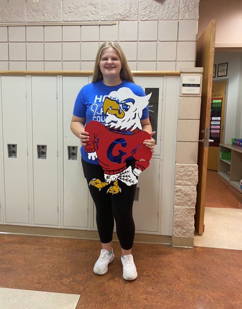 SOARing Eagles continued:
MS - 5th grade, Lucas Tidwell (at the MS), chosen by Mrs. Intihar
HS - Senior, Kennedy Landrus, chosen by Mrs. Blevins