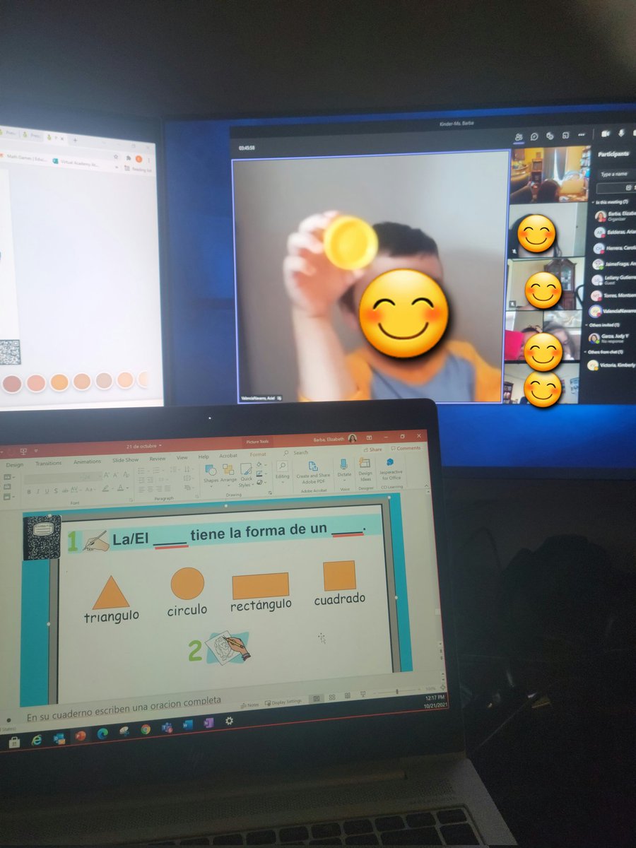 EBarbaML's tweet photo. Our VA Kinder students use sentence stems, academic vocabulary and visuals to π£ and β in complete sentences.
#kinderstuff #VirtualAcademy
@HISDMultiPrgms @TeamHISD https://t.co/YvoN8uiBOT