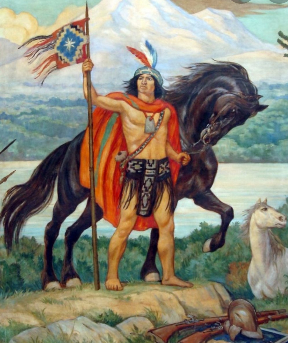 Jorape5's tweet photo. @freddy_stock Propongo una estatua de Lautaro, un joven guerrero y gran líder Mapuche . https://t.co/iXsHwAoUB0