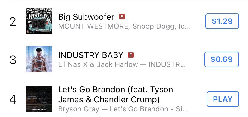 Ccg Bryson My Lets Go Brandon Song Is 4 On Itunes Rap Charts Behind Lil Nasty X T Co ji8hqu Twitter