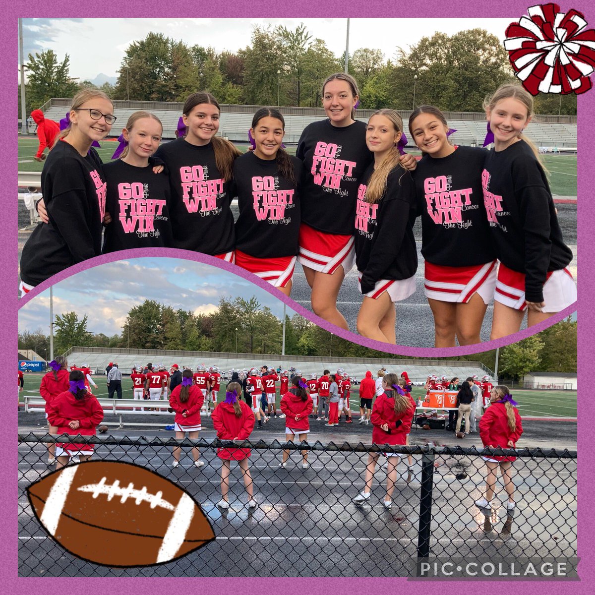 Last game! Cheering rain or shine and supporting domestic violence awareness month! #onceacard