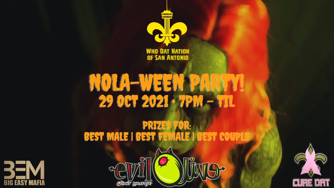 WhoDatNationSA's tweet image. Join us for a spooktacular Halloween party - NOLA style - mailchi.mp/a76dd50ff480/h…